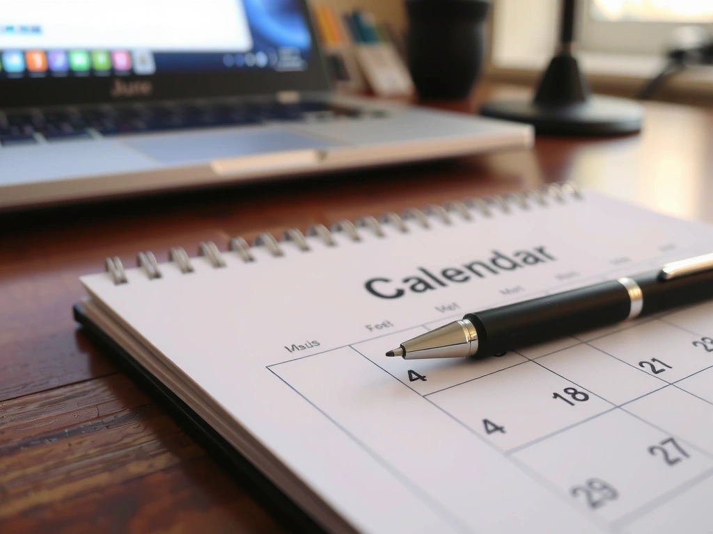 Kalender mit markiertem Termin